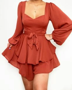 Sweetacacia Abigail Playsuit - Rust