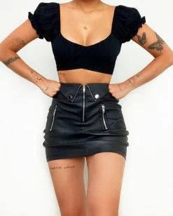 Kameli Boutique Rogan Leather Skirt