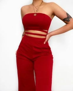 Kameli Boutique Lennox Jumpsuit - Red