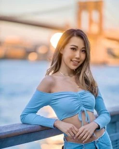 Kameli Boutique Vanessa Crop Top - Blue